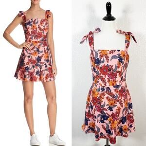 Finders Keepers Womens Rhapsody Pink Floral Print Mini Dress Size Medium